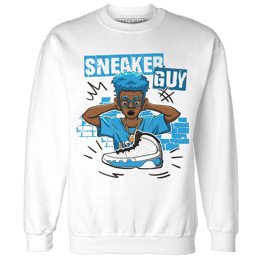 NastyJamz-Powder-Blue-9s-Sweatshirt-Match-Sneaker-Guy-Collector