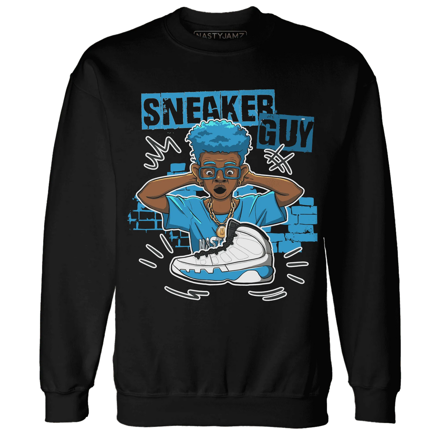 NastyJamz-Powder-Blue-9s-Sweatshirt-Match-Sneaker-Guy-Collector
