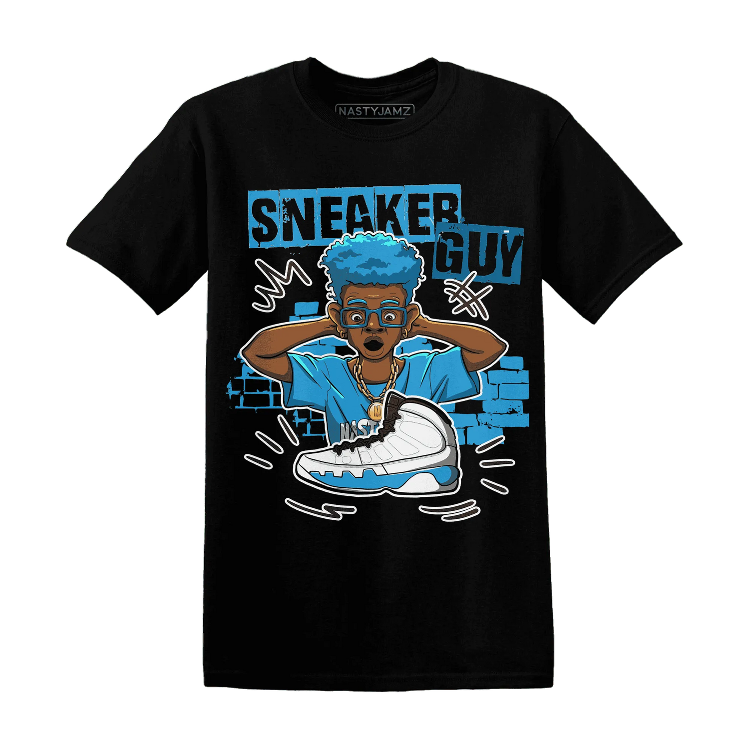 NastyJamz-Powder-Blue-9s-T-Shirt-Match-Sneaker-Guy-Collector