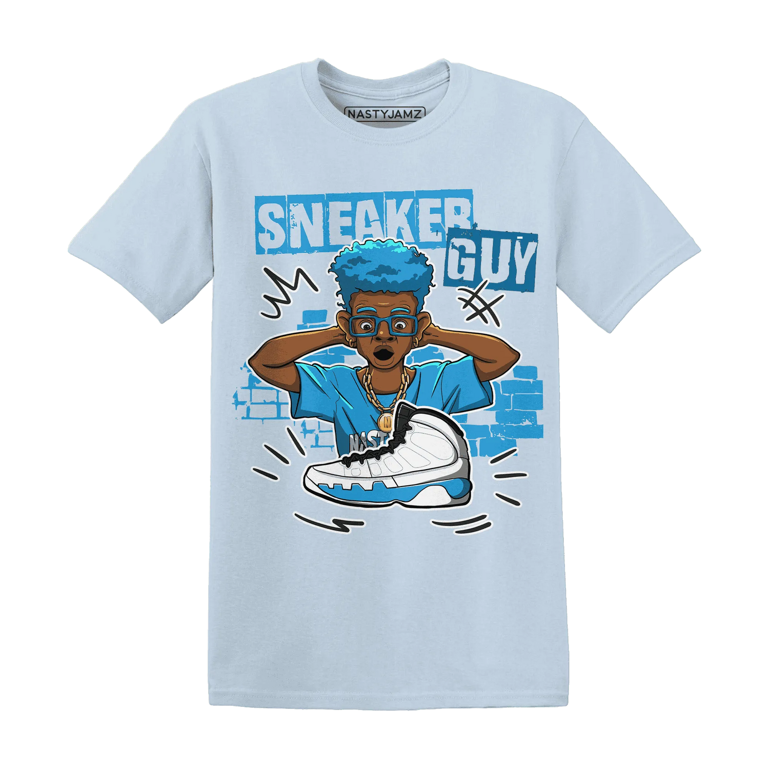NastyJamz-Powder-Blue-9s-T-Shirt-Match-Sneaker-Guy-Collector