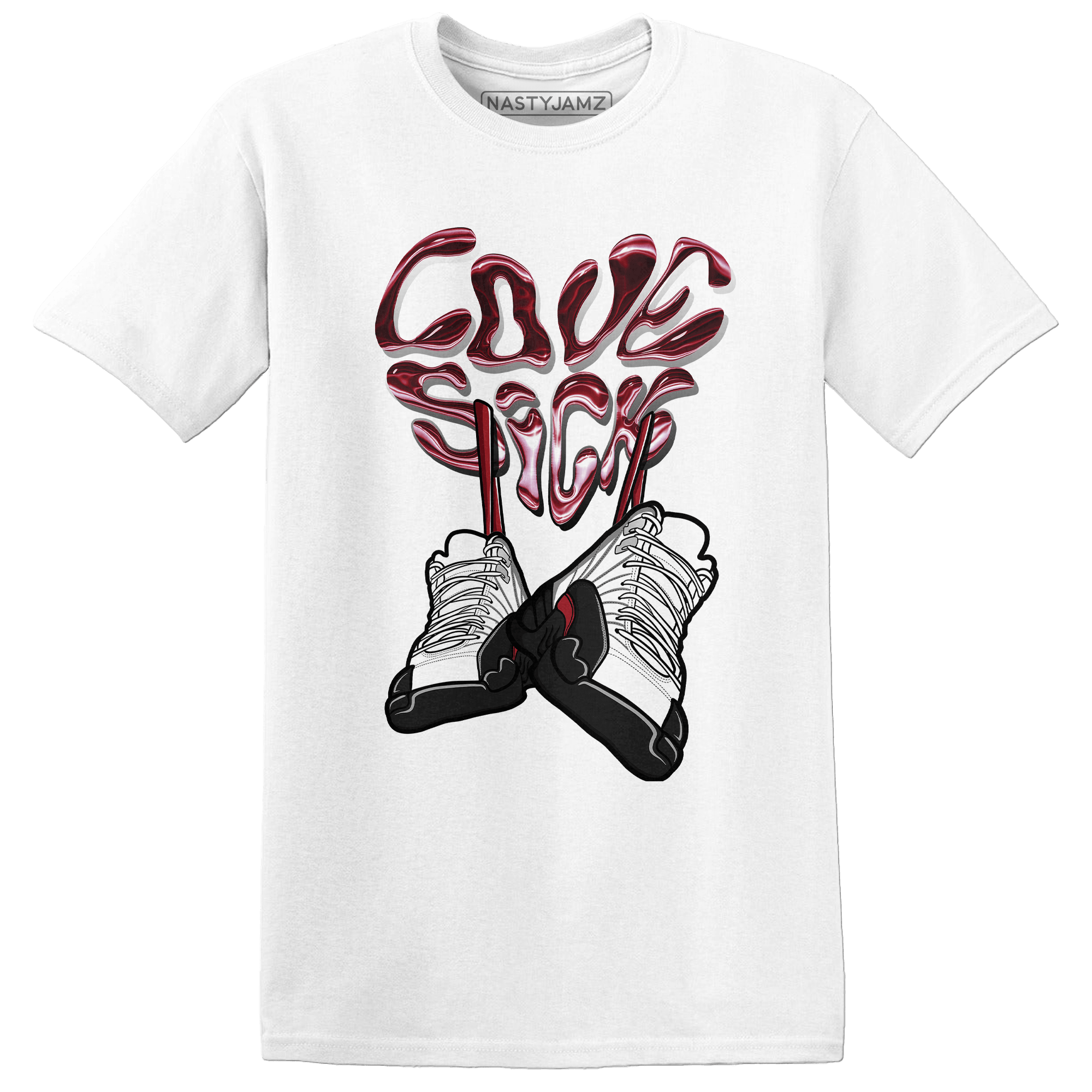 Retro Red Taxi 12s T Shirt Match Sneaker Love Sick - NastyJamz
