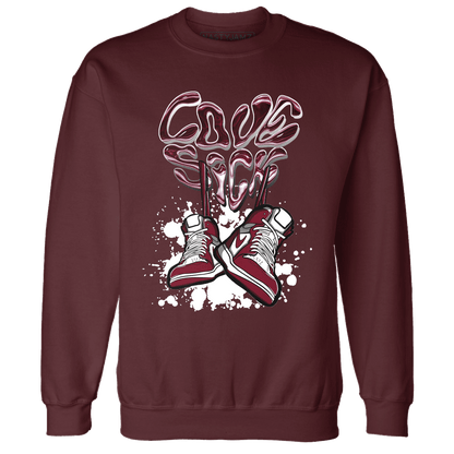 High White Team Red 1s Sweatshirt Match Sneaker Love Sick - NastyJamz