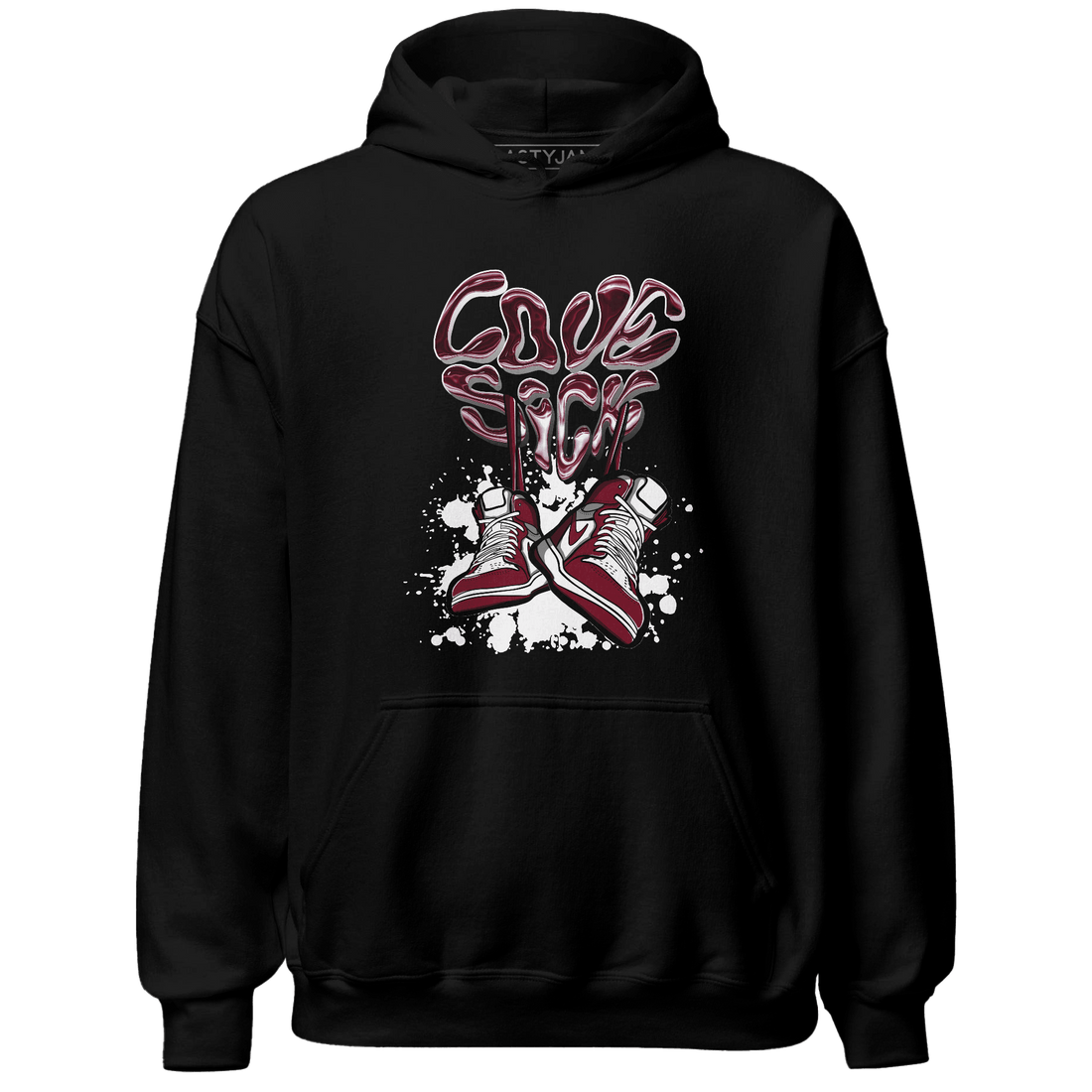 High White Team Red 1s Hoodie Match Sneaker Love Sick - NastyJamz
