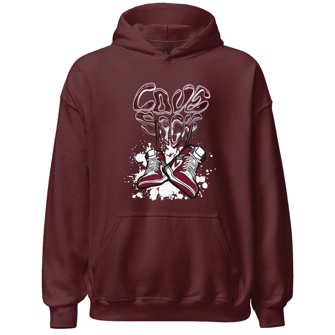 High White Team Red 1s Hoodie Match Sneaker Love Sick - NastyJamz