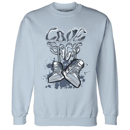 Mid Diffused Blue Grey 1s Sweatshirt Match Sneaker Love Sick - NastyJamz