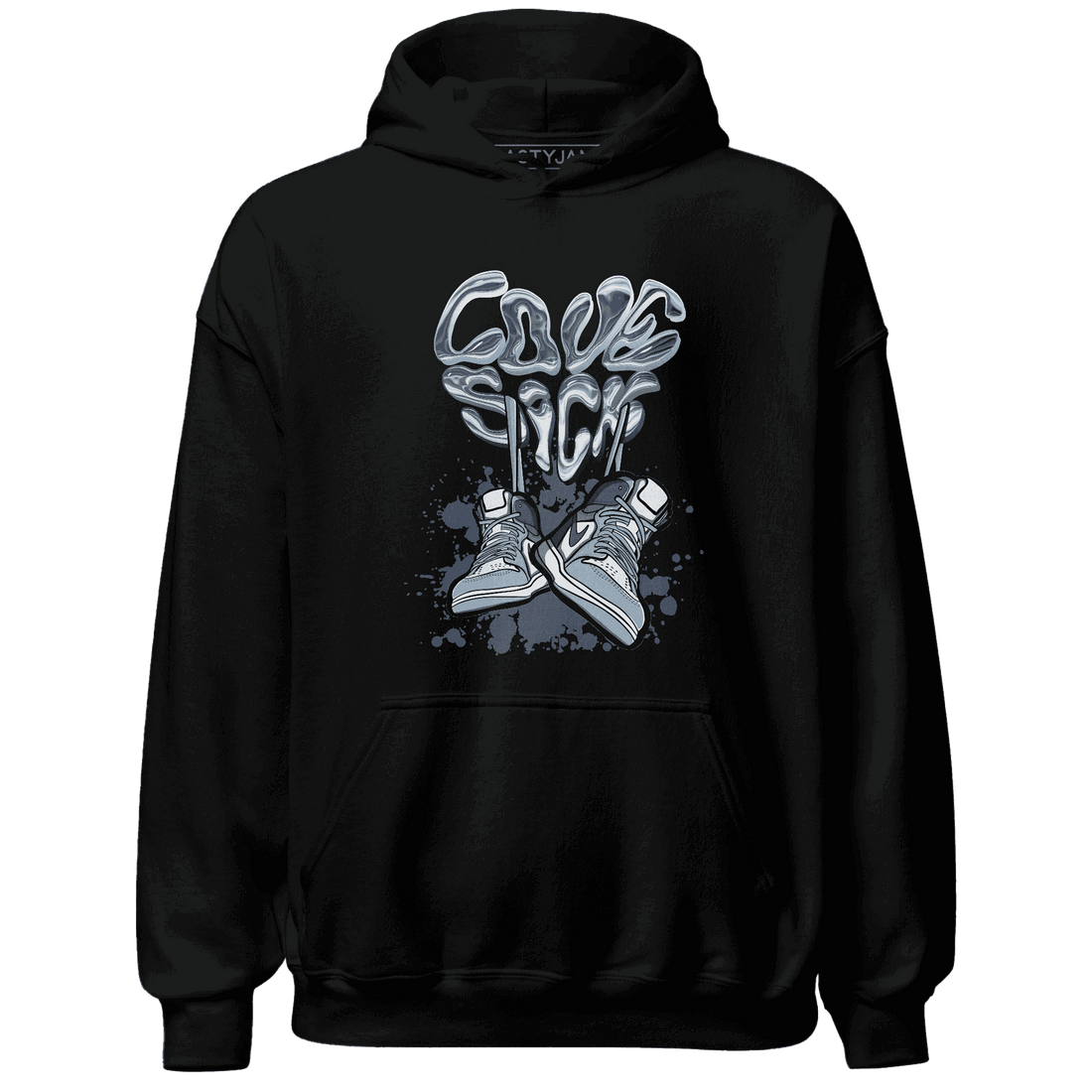 Mid Diffused Blue Grey 1s Hoodie Match Sneaker Love Sick - NastyJamz