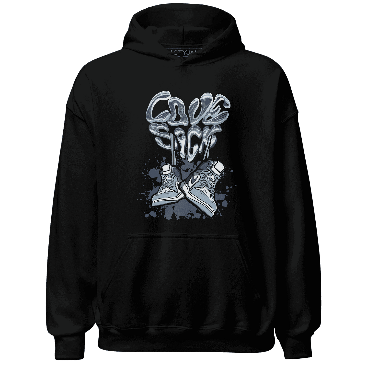 Mid Diffused Blue Grey 1s Hoodie Match Sneaker Love Sick - NastyJamz
