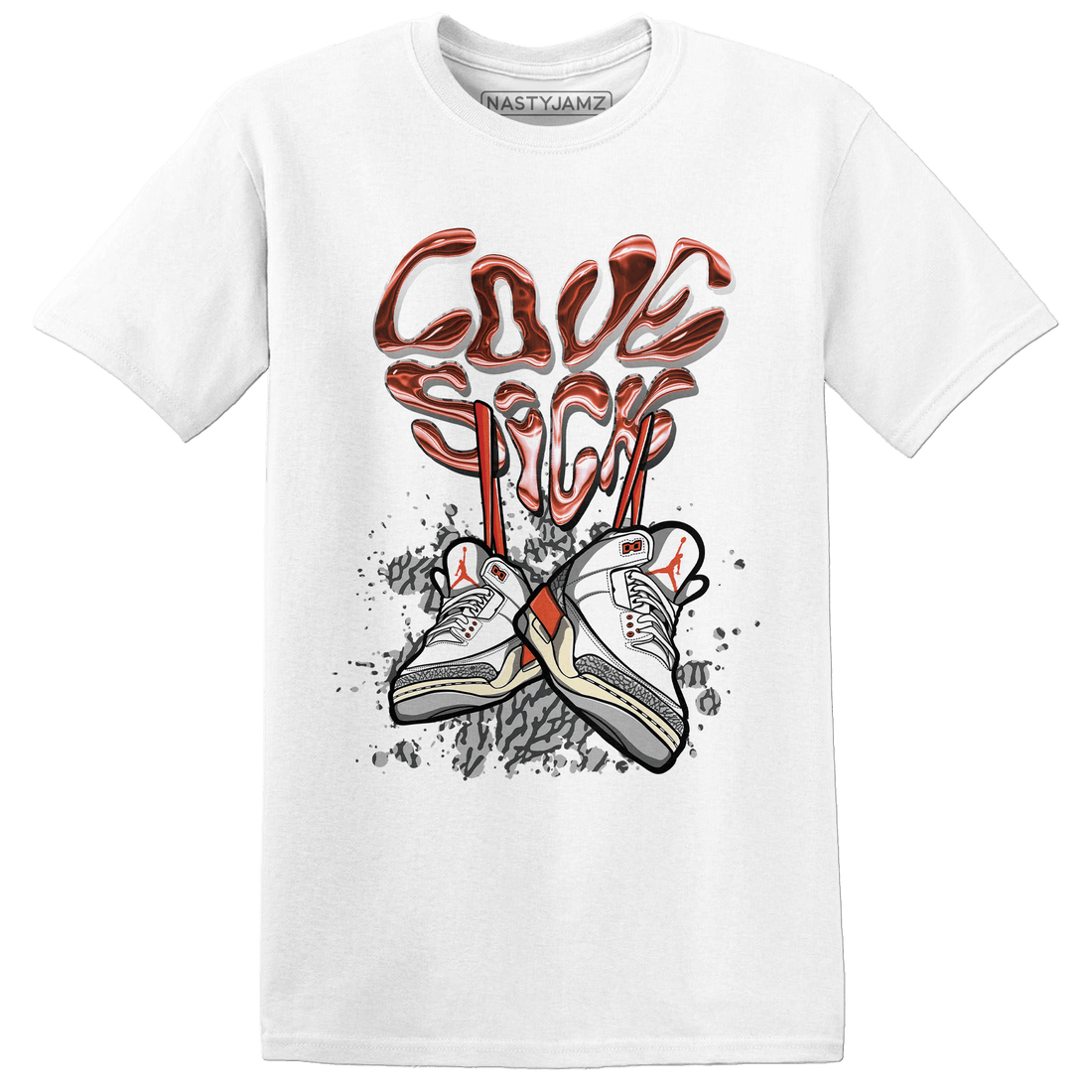Georgia Peach 3s T Shirt Match Sneaker Love Sick - NastyJamz