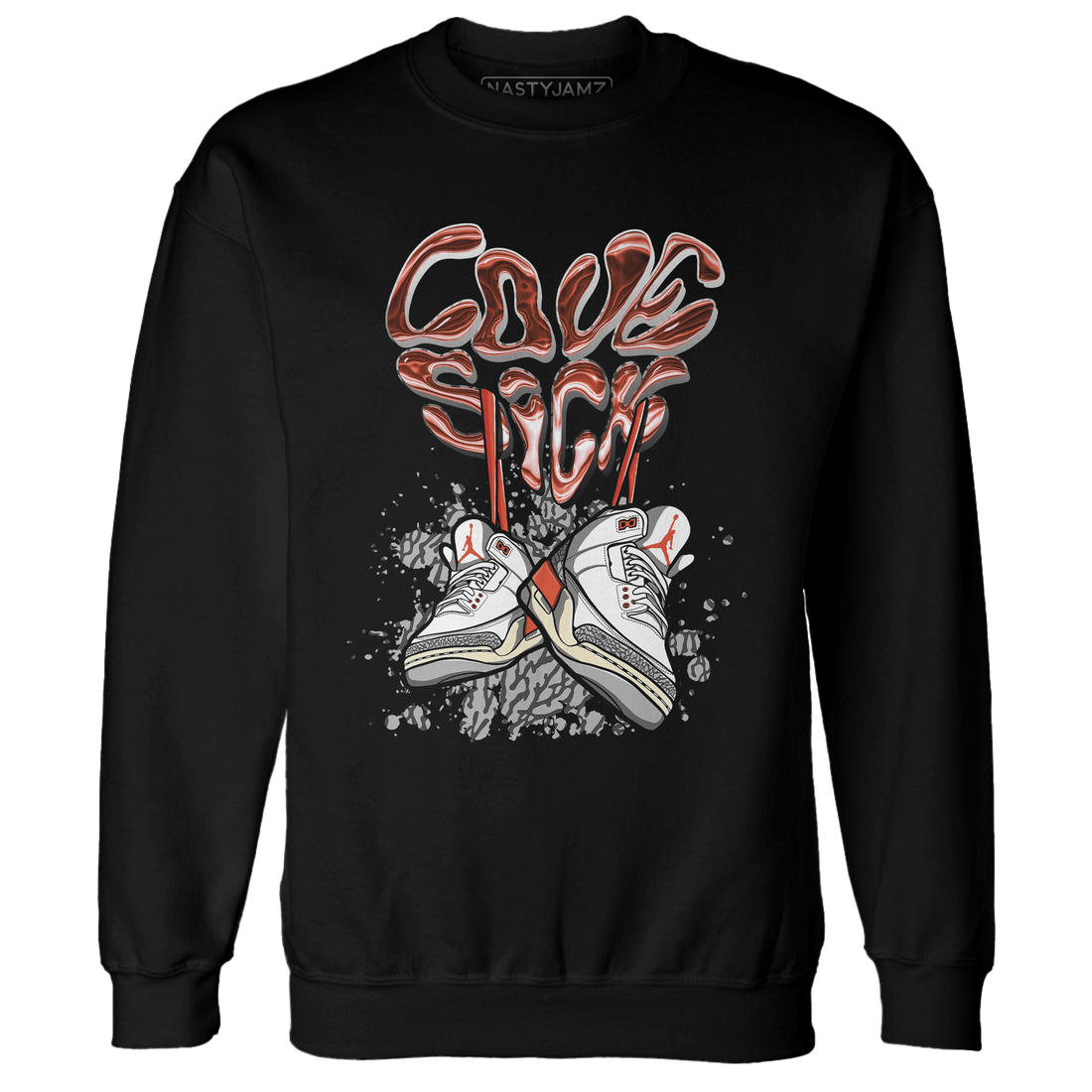 Georgia Peach 3s Sweatshirt Match Sneaker Love Sick - NastyJamz
