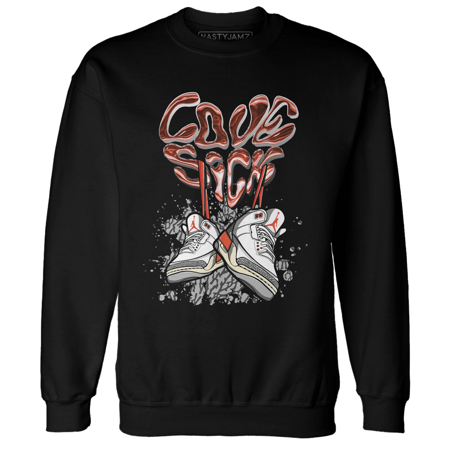 Georgia Peach 3s Sweatshirt Match Sneaker Love Sick - NastyJamz