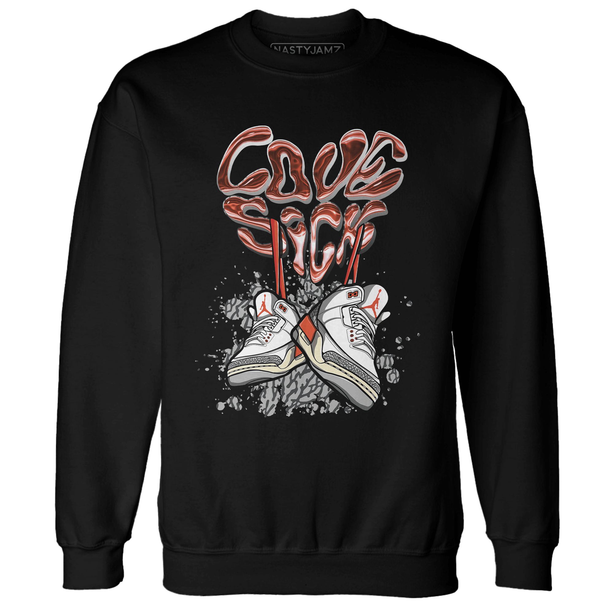 Georgia Peach 3s Sweatshirt Match Sneaker Love Sick - NastyJamz