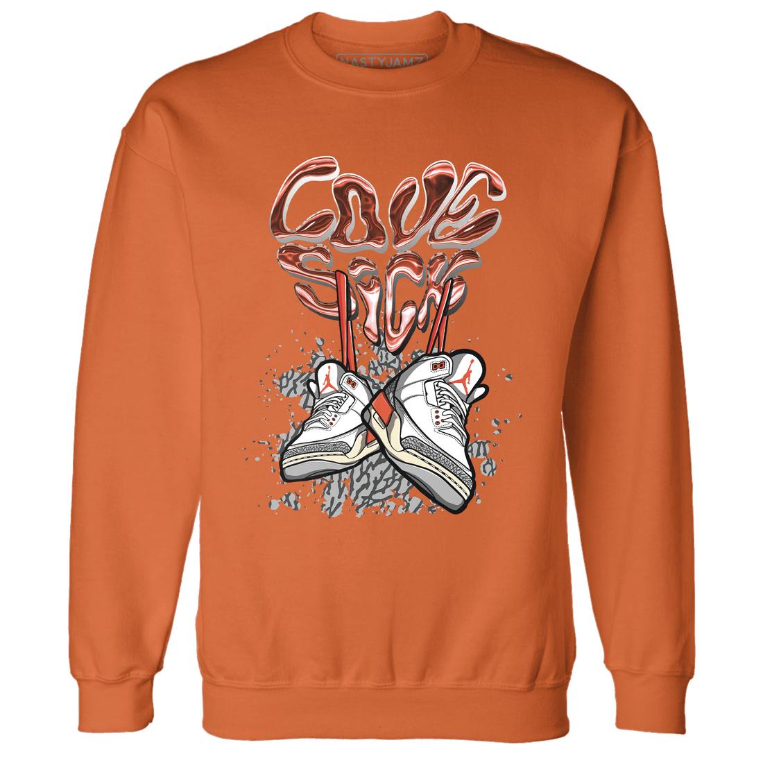 Georgia Peach 3s Sweatshirt Match Sneaker Love Sick - NastyJamz
