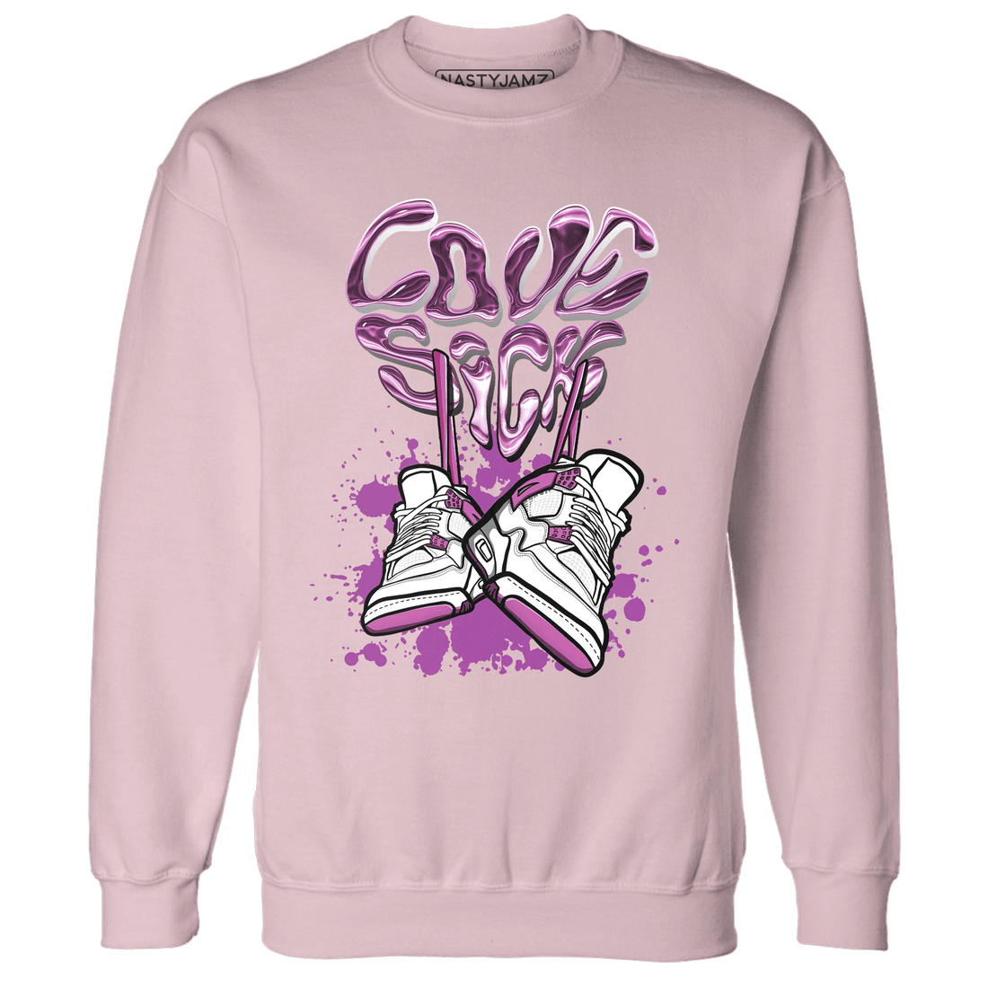 GS Hyper Violet 4s Sweatshirt Match Sneaker Love Sick - NastyJamz