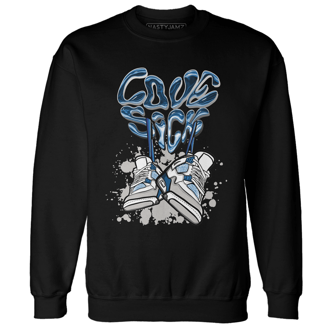 Industrial Blue 4s Sweatshirt Match Sneaker Love Sick - NastyJamz