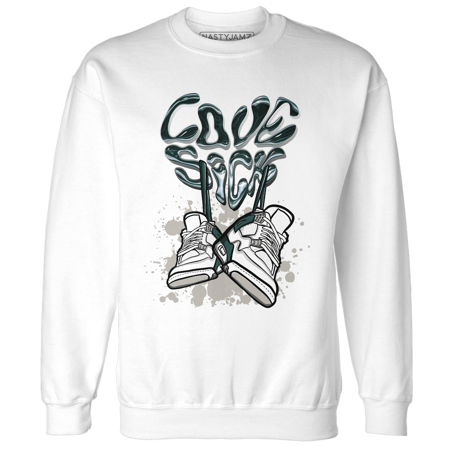 Oxidized Green 4s Sweatshirt Match Sneaker Love Sick - NastyJamz