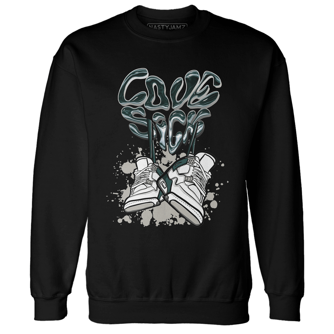 Oxidized Green 4s Sweatshirt Match Sneaker Love Sick - NastyJamz
