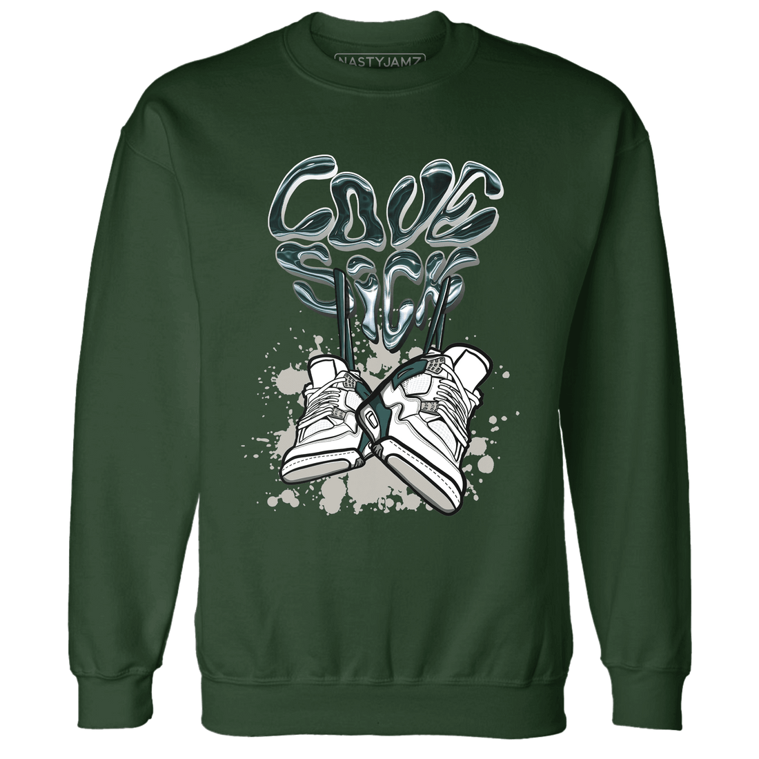 Oxidized Green 4s Sweatshirt Match Sneaker Love Sick - NastyJamz