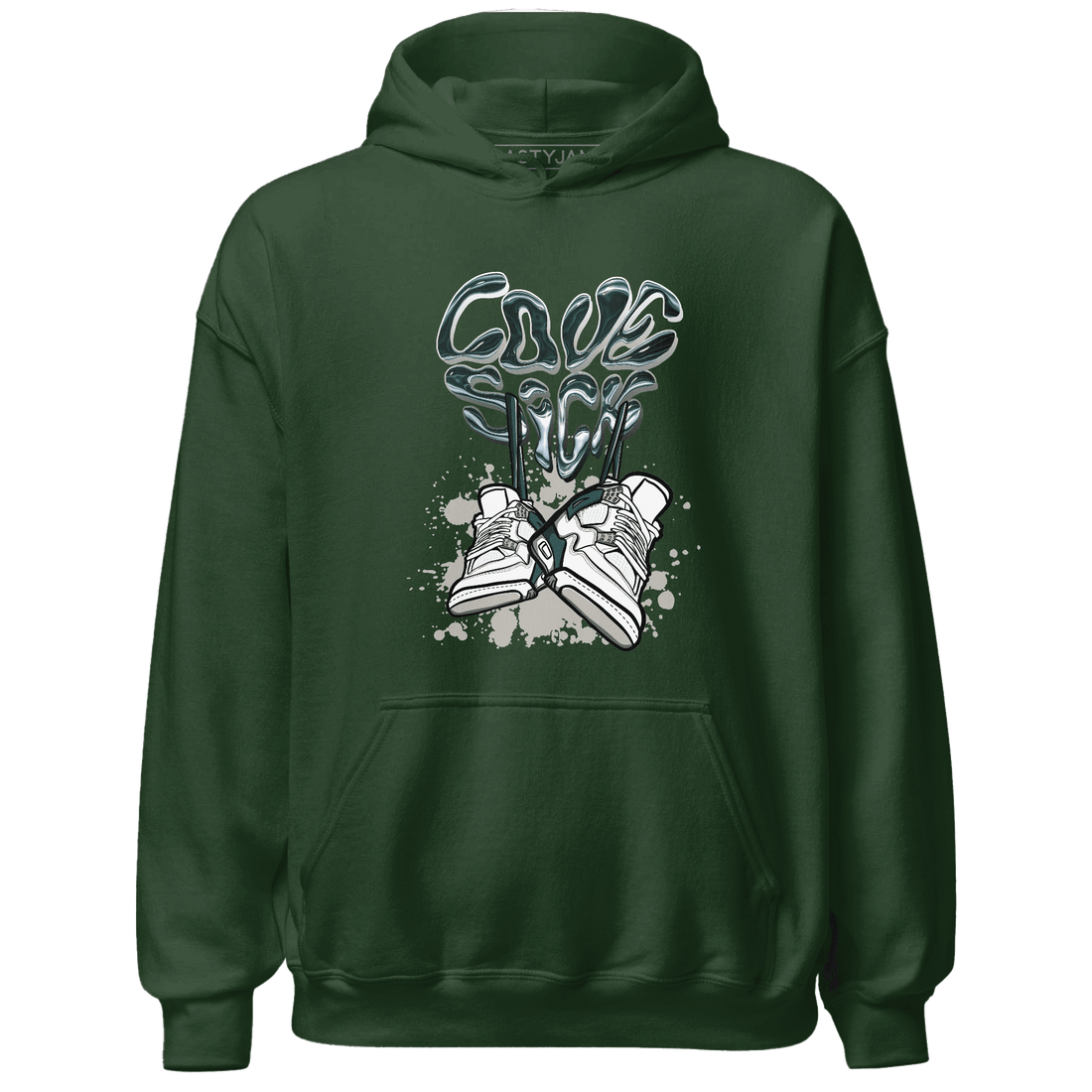Oxidized Green 4s Hoodie Match Sneaker Love Sick - NastyJamz