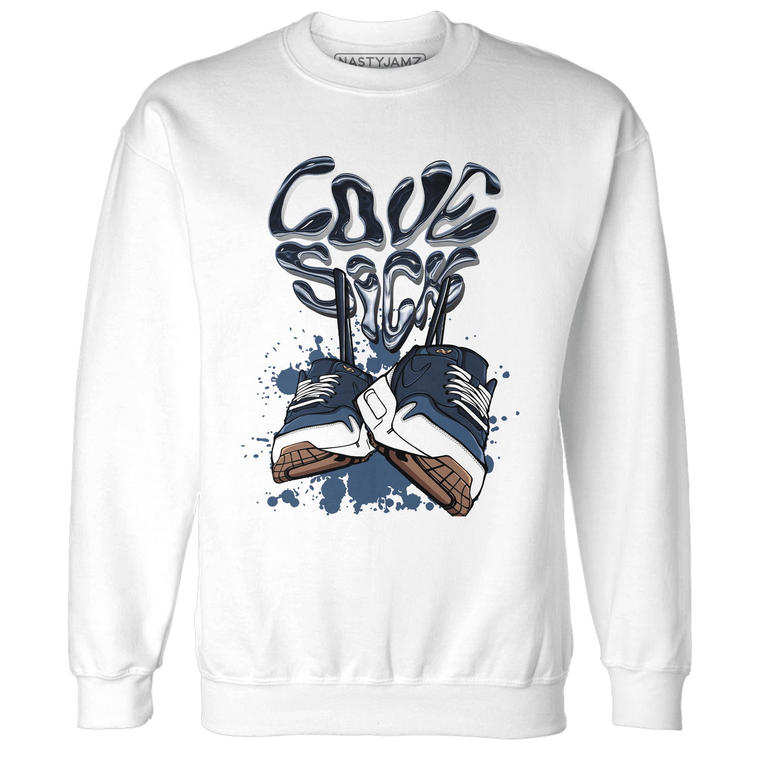 AM 1 86 Jackie Robinson Sweatshirt Match Sneaker Love Sick - NastyJamz