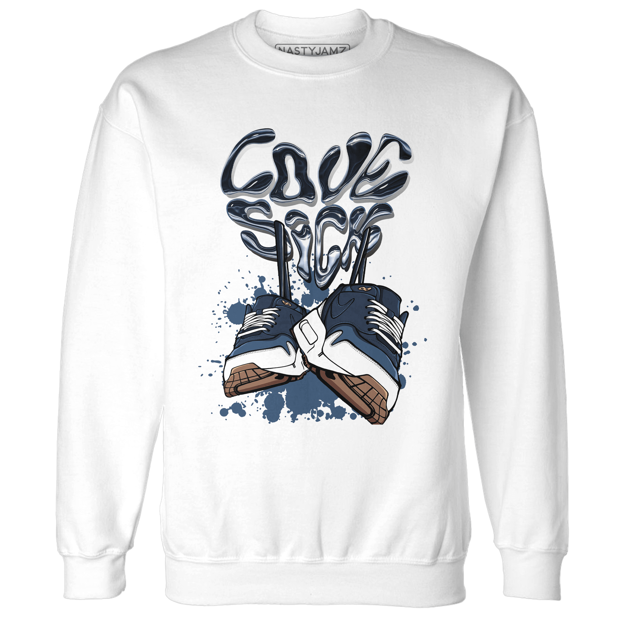 AM 1 86 Jackie Robinson Sweatshirt Match Sneaker Love Sick - NastyJamz