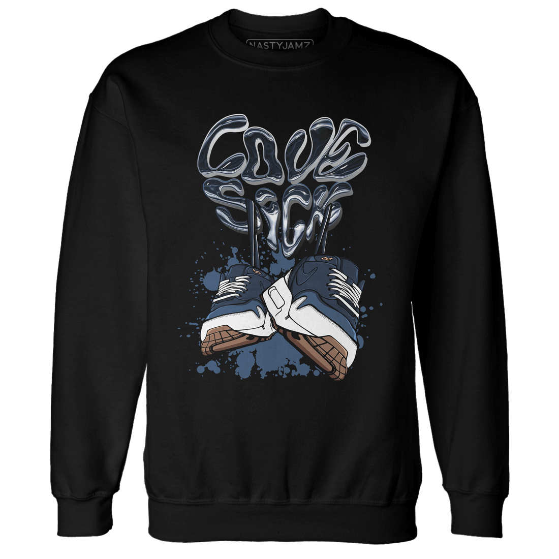 AM 1 86 Jackie Robinson Sweatshirt Match Sneaker Love Sick - NastyJamz