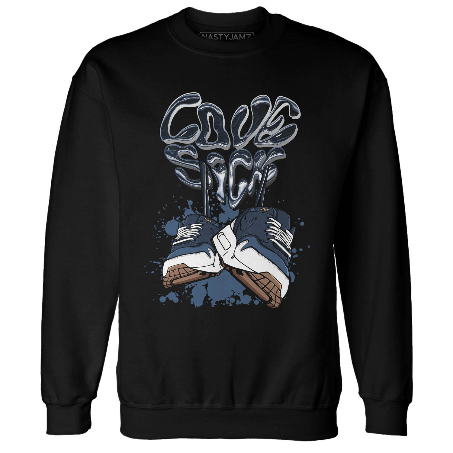 AM 1 86 Jackie Robinson Sweatshirt Match Sneaker Love Sick - NastyJamz