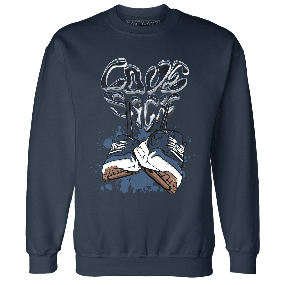 AM 1 86 Jackie Robinson Sweatshirt Match Sneaker Love Sick - NastyJamz