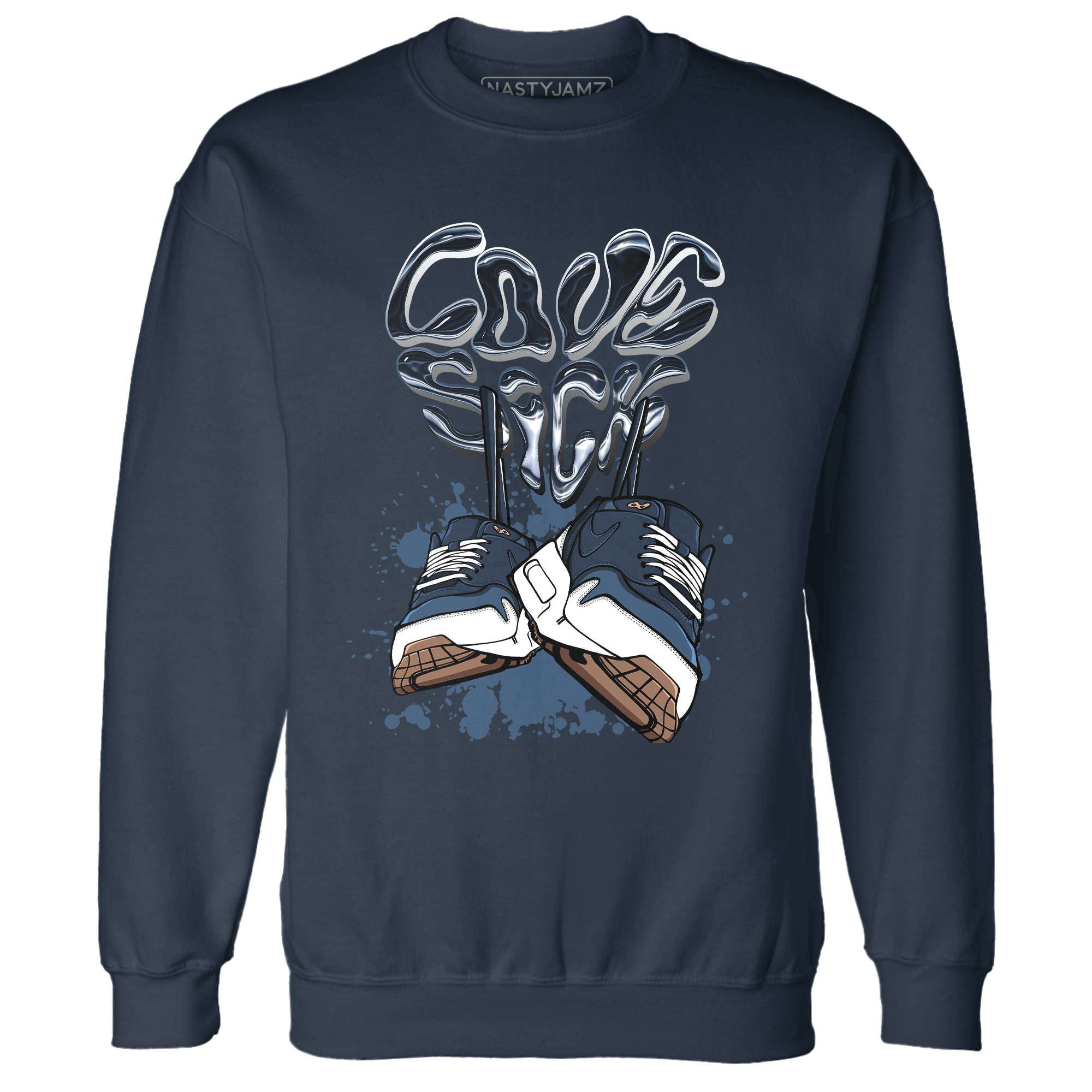 AM 1 86 Jackie Robinson Sweatshirt Match Sneaker Love Sick - NastyJamz