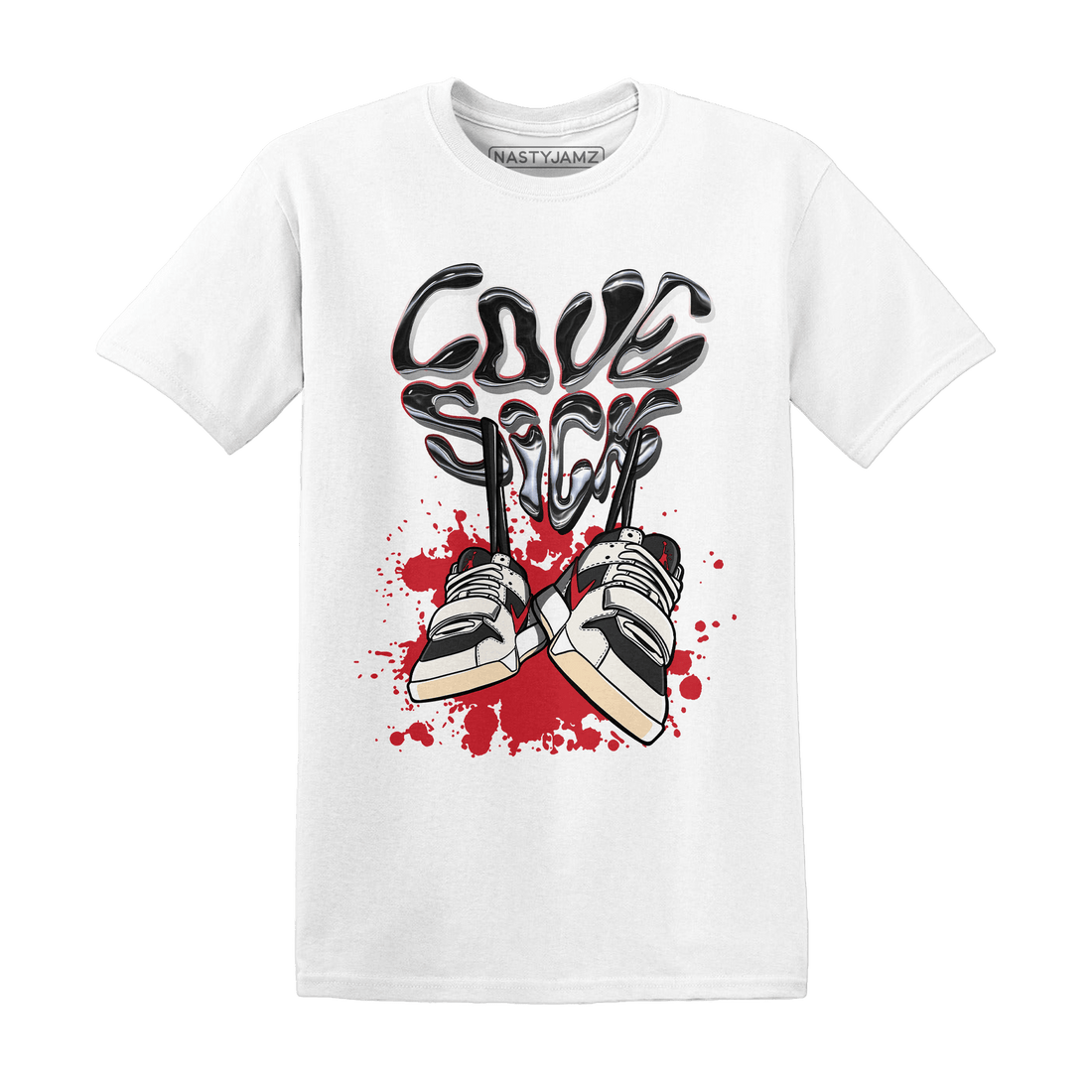 Jumman Jack University Red T Shirt Match Sneaker Love Sick - NastyJamz