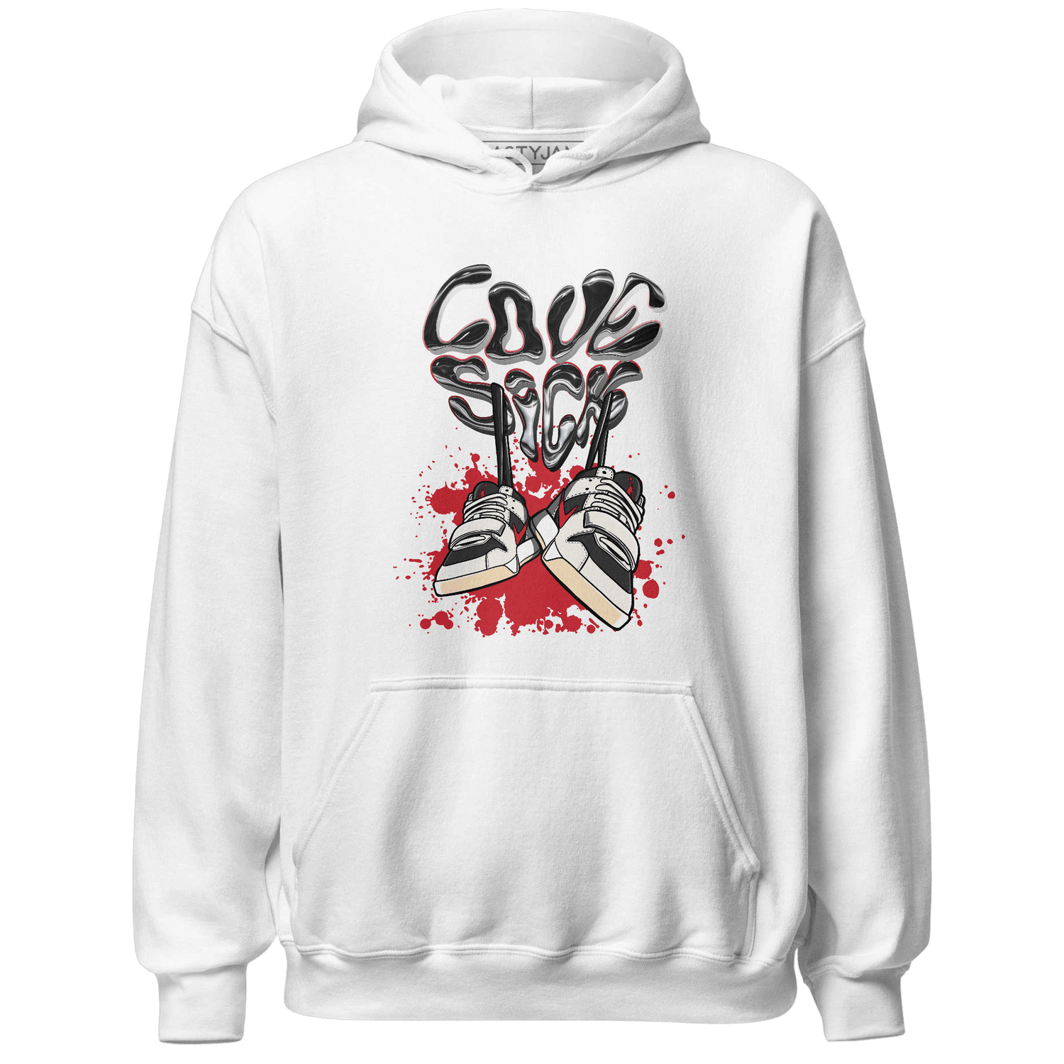 Jumman Jack University Red Hoodie Match Sneaker Love Sick - NastyJamz