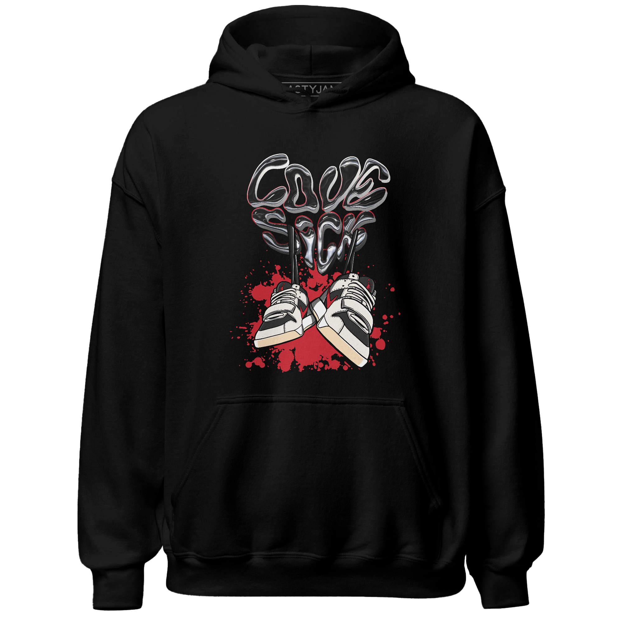 Jumman Jack University Red Hoodie Match Sneaker Love Sick - NastyJamz