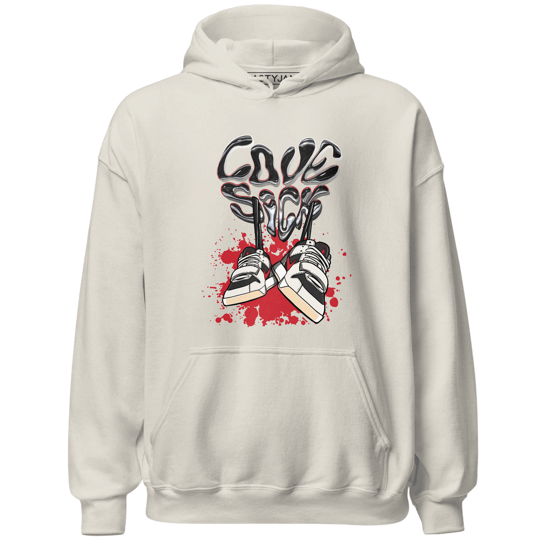 Jumman Jack University Red Hoodie Match Sneaker Love Sick - NastyJamz