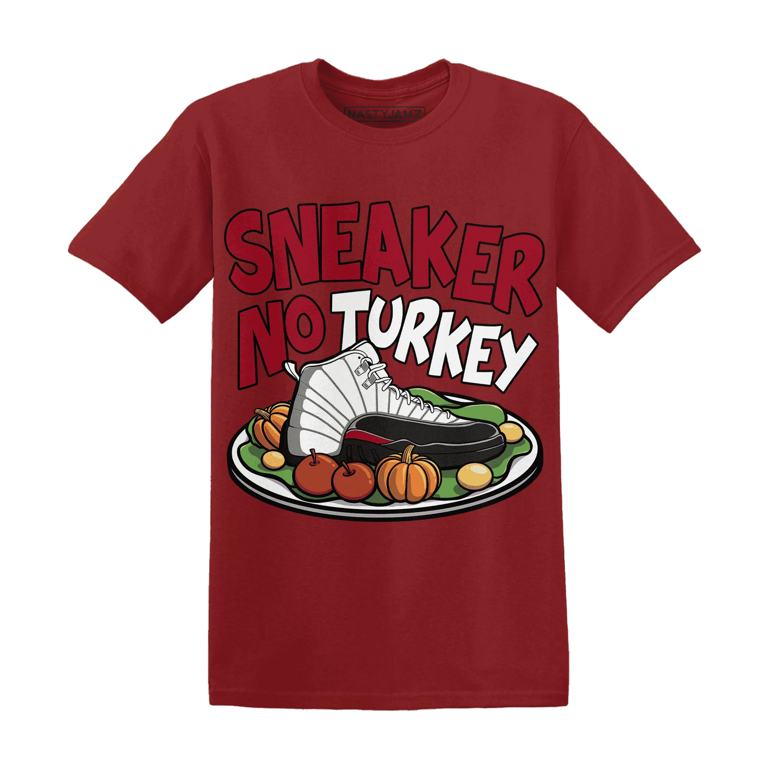 Retro-Red-Taxi-12s-NastyJamz-T-Shirt-Match-Sneaker-No-Turkey