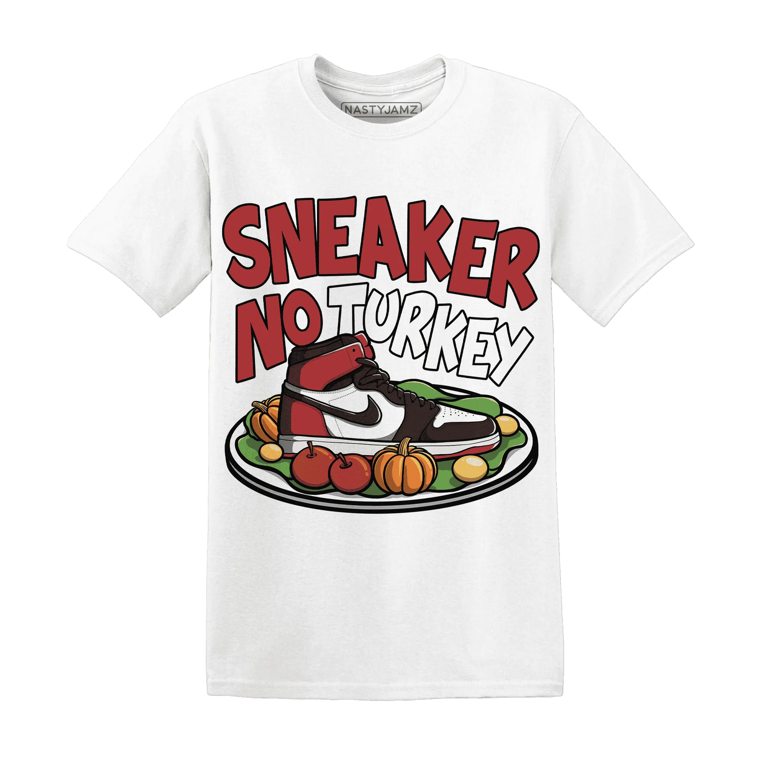 Black-Toe-Reimagined-Red-White-1s-NastyJamz-T-Shirt-Match-Sneaker-No-Turkey
