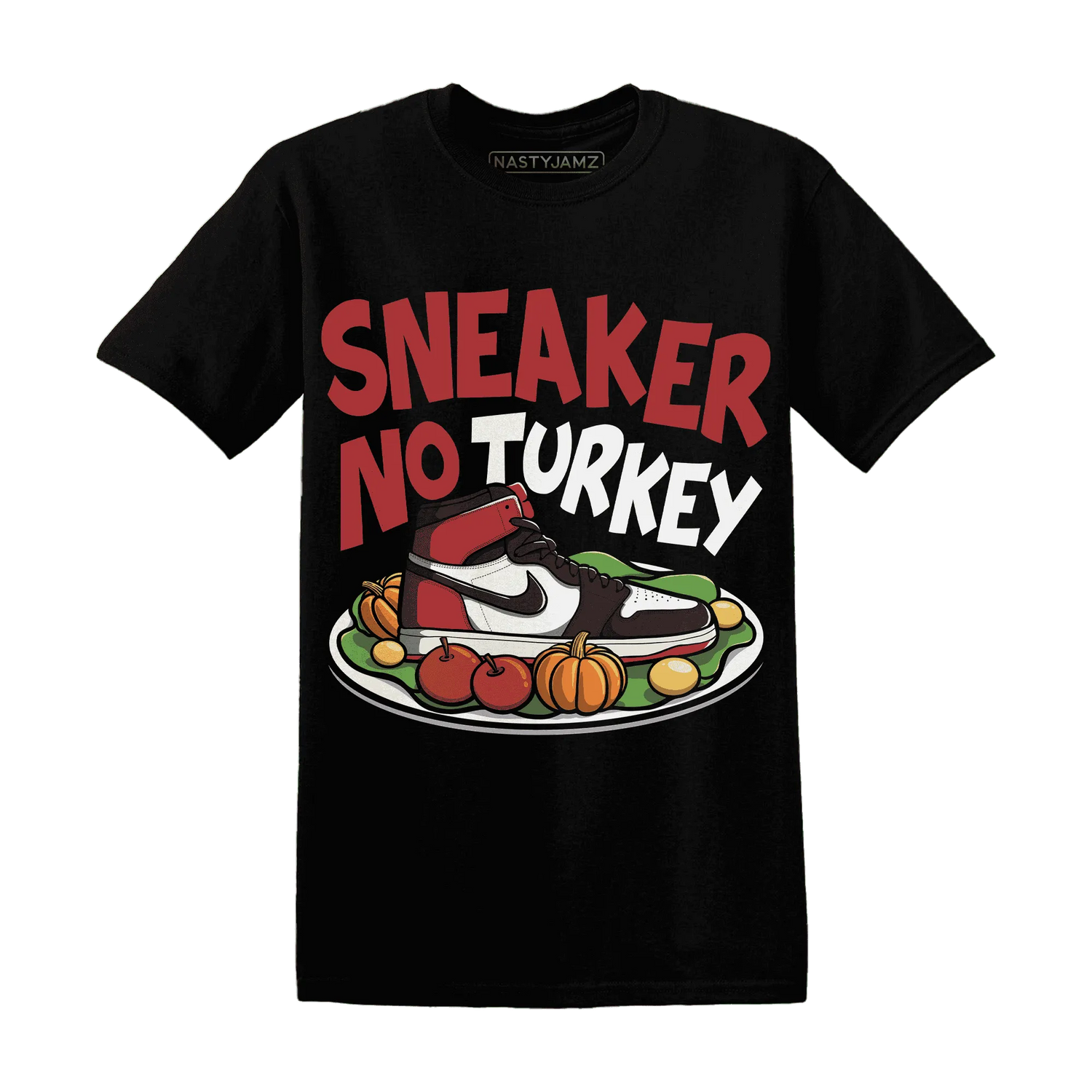 Black-Toe-Reimagined-Red-White-1s-NastyJamz-T-Shirt-Match-Sneaker-No-Turkey