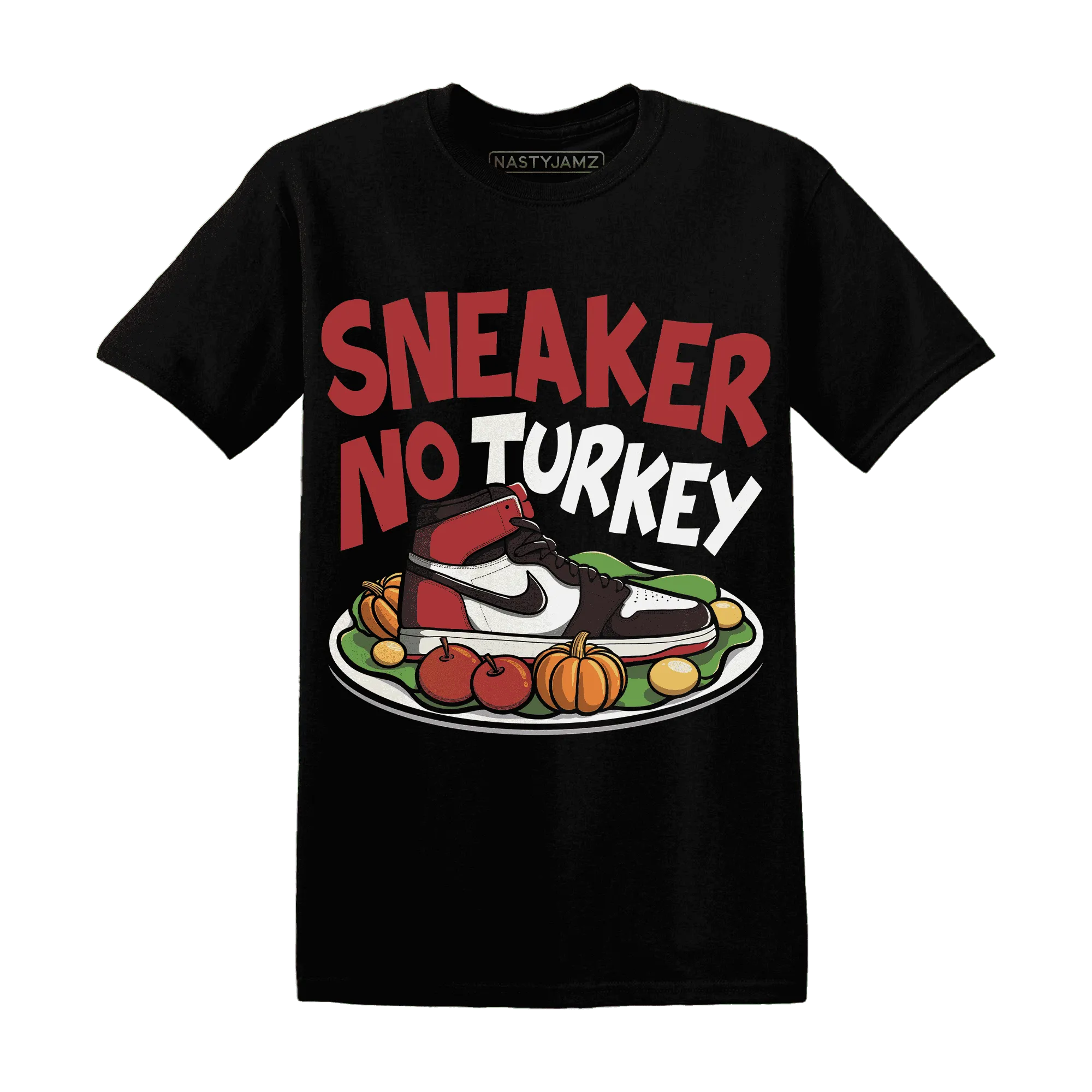 Black-Toe-Reimagined-Red-White-1s-NastyJamz-T-Shirt-Match-Sneaker-No-Turkey
