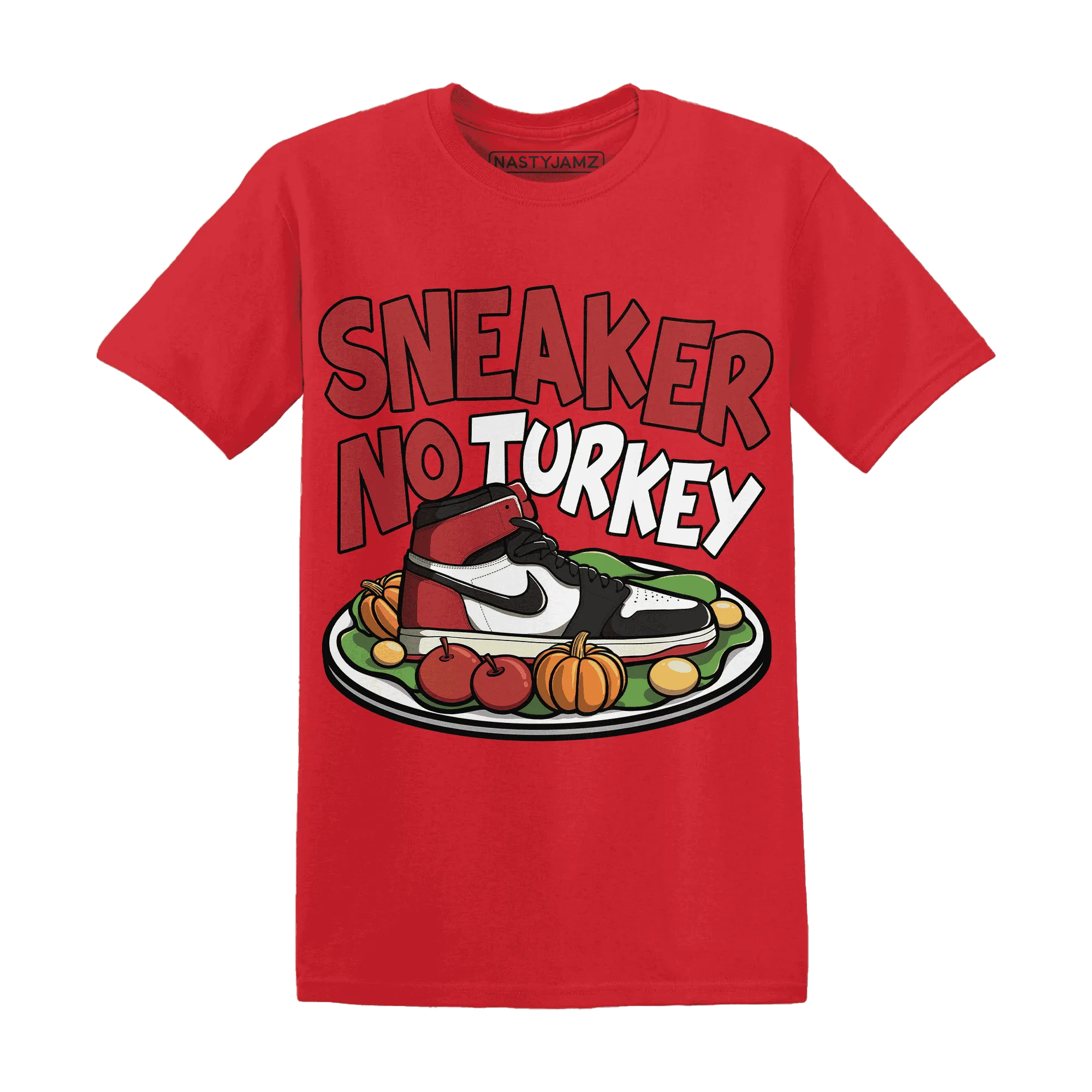Black-Toe-Reimagined-Red-White-1s-NastyJamz-T-Shirt-Match-Sneaker-No-Turkey