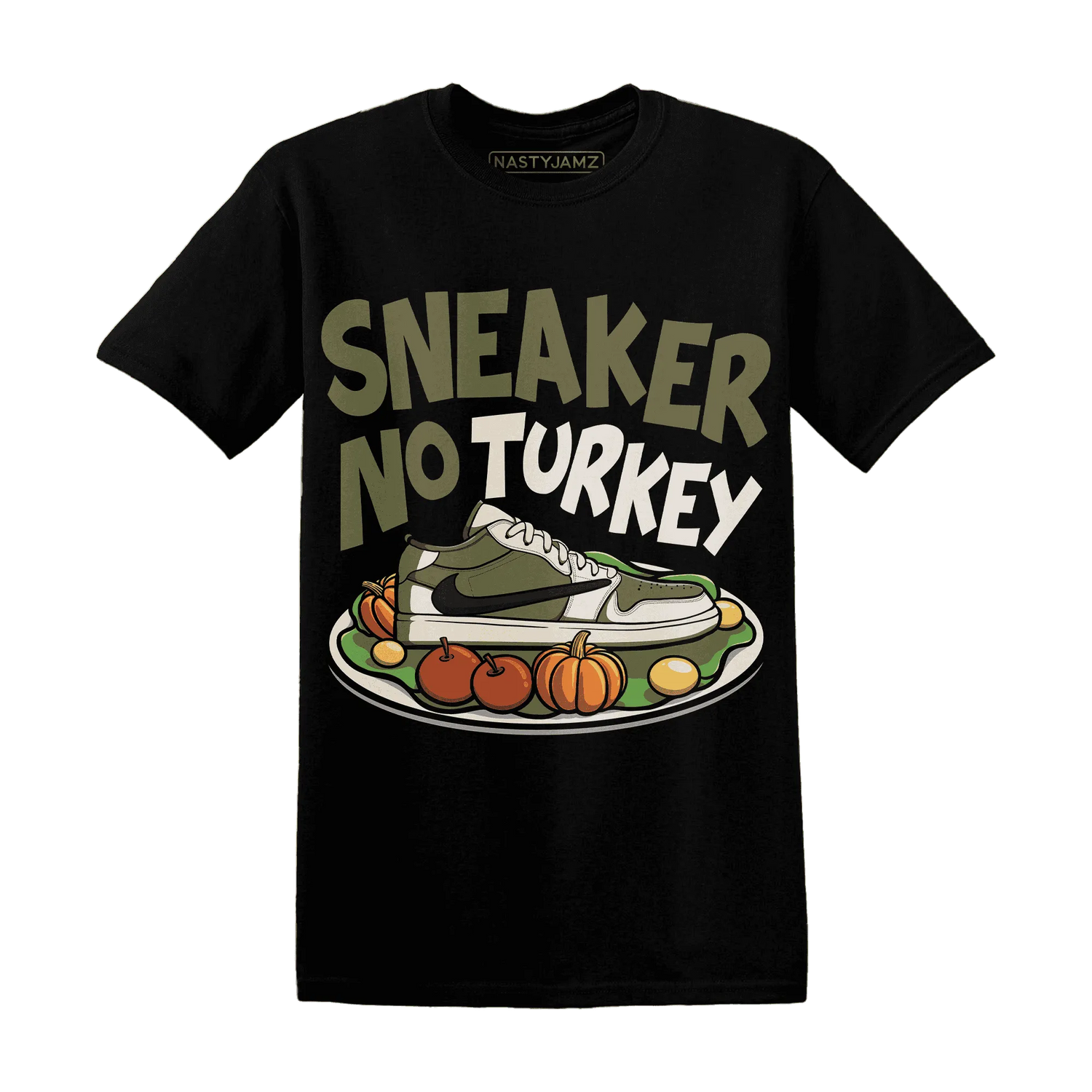 Medium-Olive-1s-NastyJamz-T-Shirt-Match-Sneaker-No-Turkey