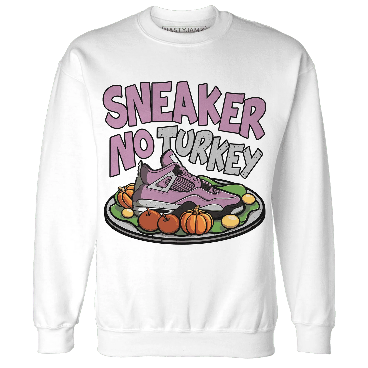 Orchid-Neutral-Grey-Black-White-4s-NastyJamz-Sweatshirt-Match-Sneaker-No-Turkey