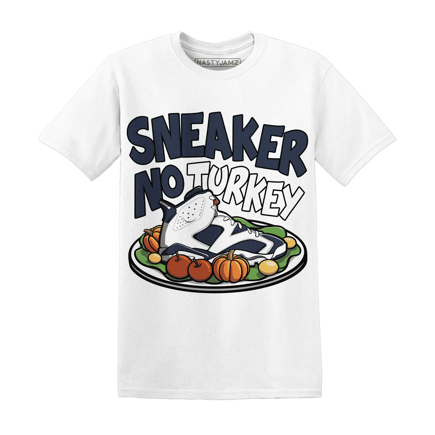 White-Navy-6s-NastyJamz-T-Shirt-Match-Sneaker-No-Turkey