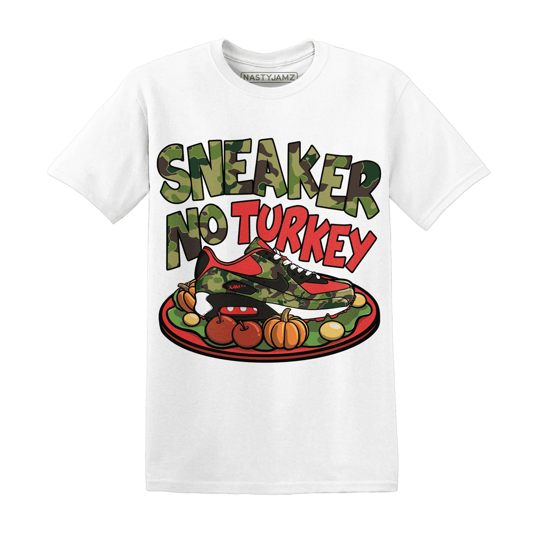 AM-90-Dark-Sage-Solar-Red-NastyJamz-T-Shirt-Match-Sneaker-No-Turkey