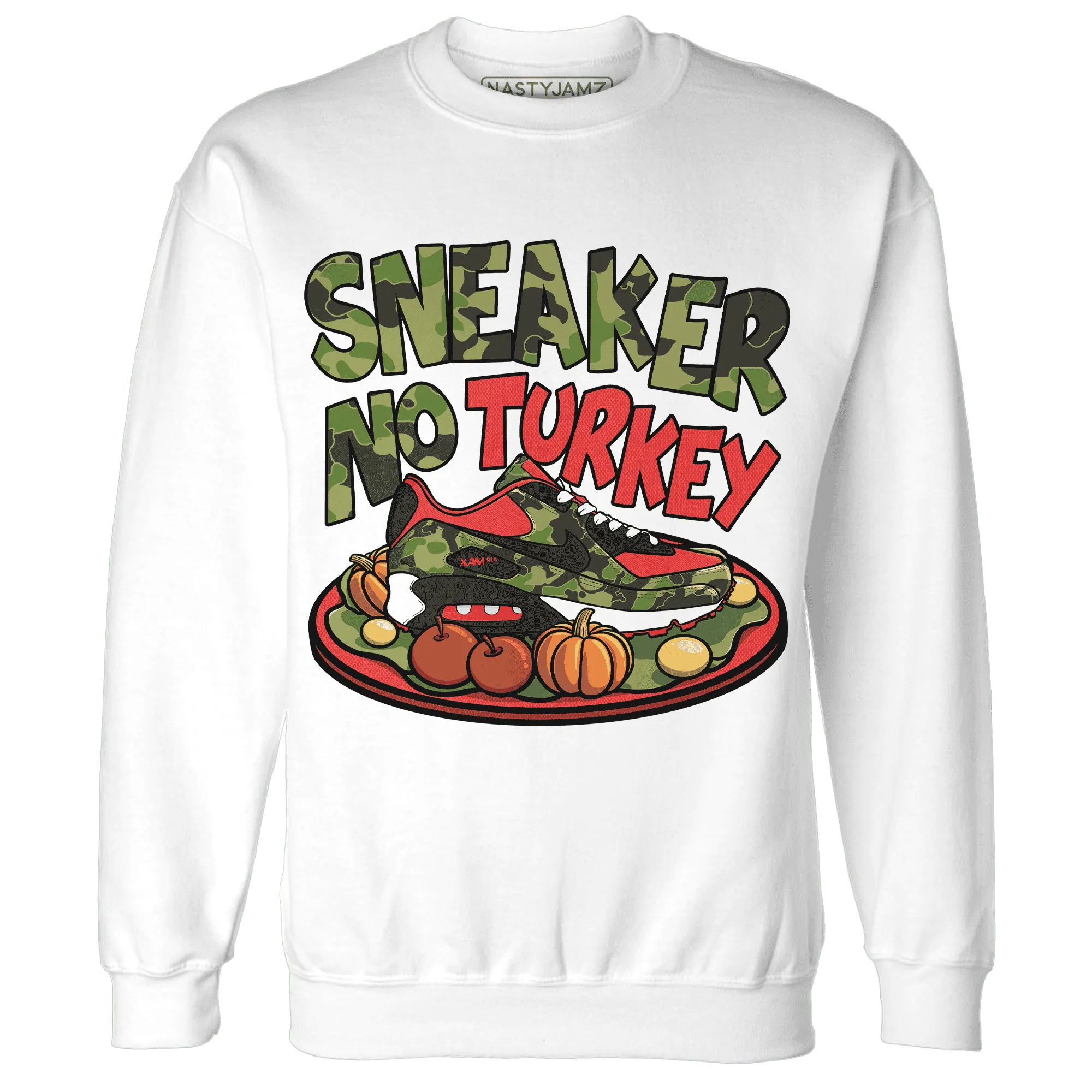 AM-90-Dark-Sage-Solar-Red-NastyJamz-Sweatshirt-Match-Sneaker-No-Turkey