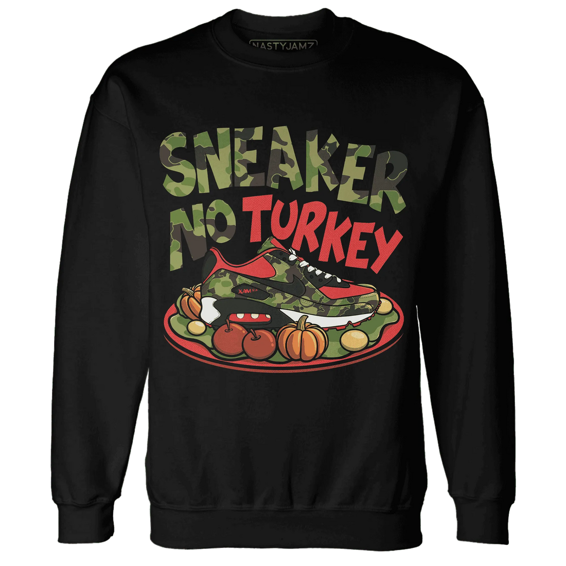 AM-90-Dark-Sage-Solar-Red-NastyJamz-Sweatshirt-Match-Sneaker-No-Turkey