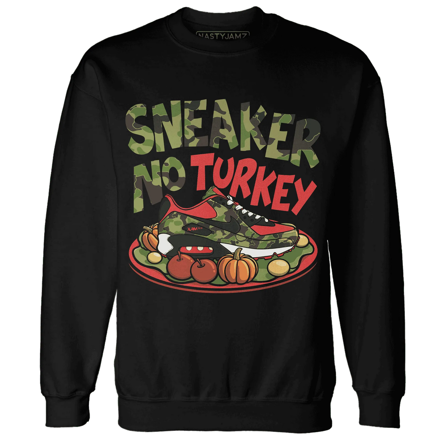 AM-90-Dark-Sage-Solar-Red-NastyJamz-Sweatshirt-Match-Sneaker-No-Turkey