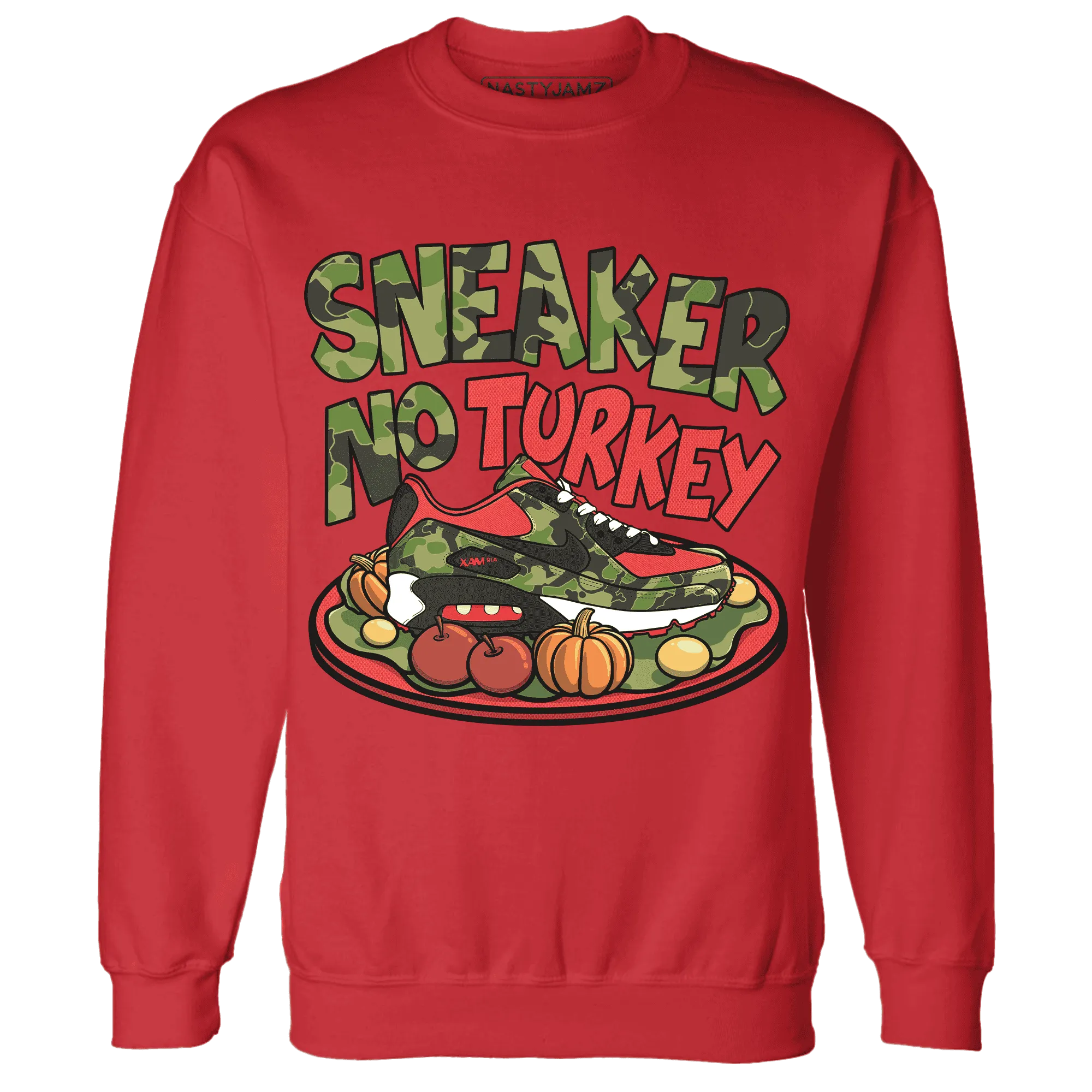 AM-90-Dark-Sage-Solar-Red-NastyJamz-Sweatshirt-Match-Sneaker-No-Turkey