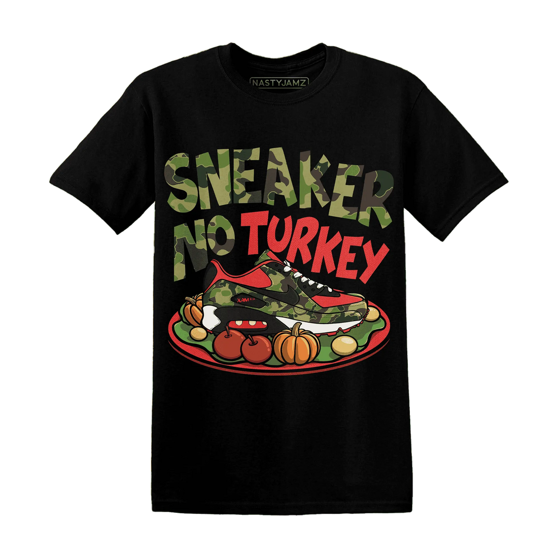 AM-90-Dark-Sage-Solar-Red-NastyJamz-T-Shirt-Match-Sneaker-No-Turkey