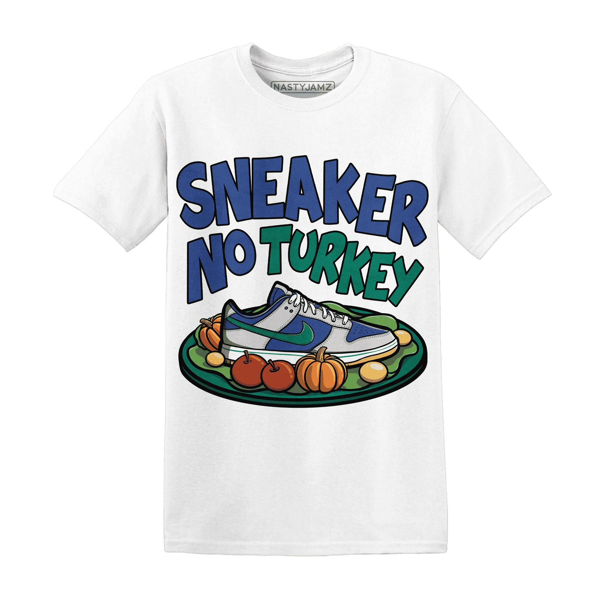 Dunk-Hyper-Royal-Malachite-NastyJamz-T-Shirt-Match-Sneaker-No-Turkey