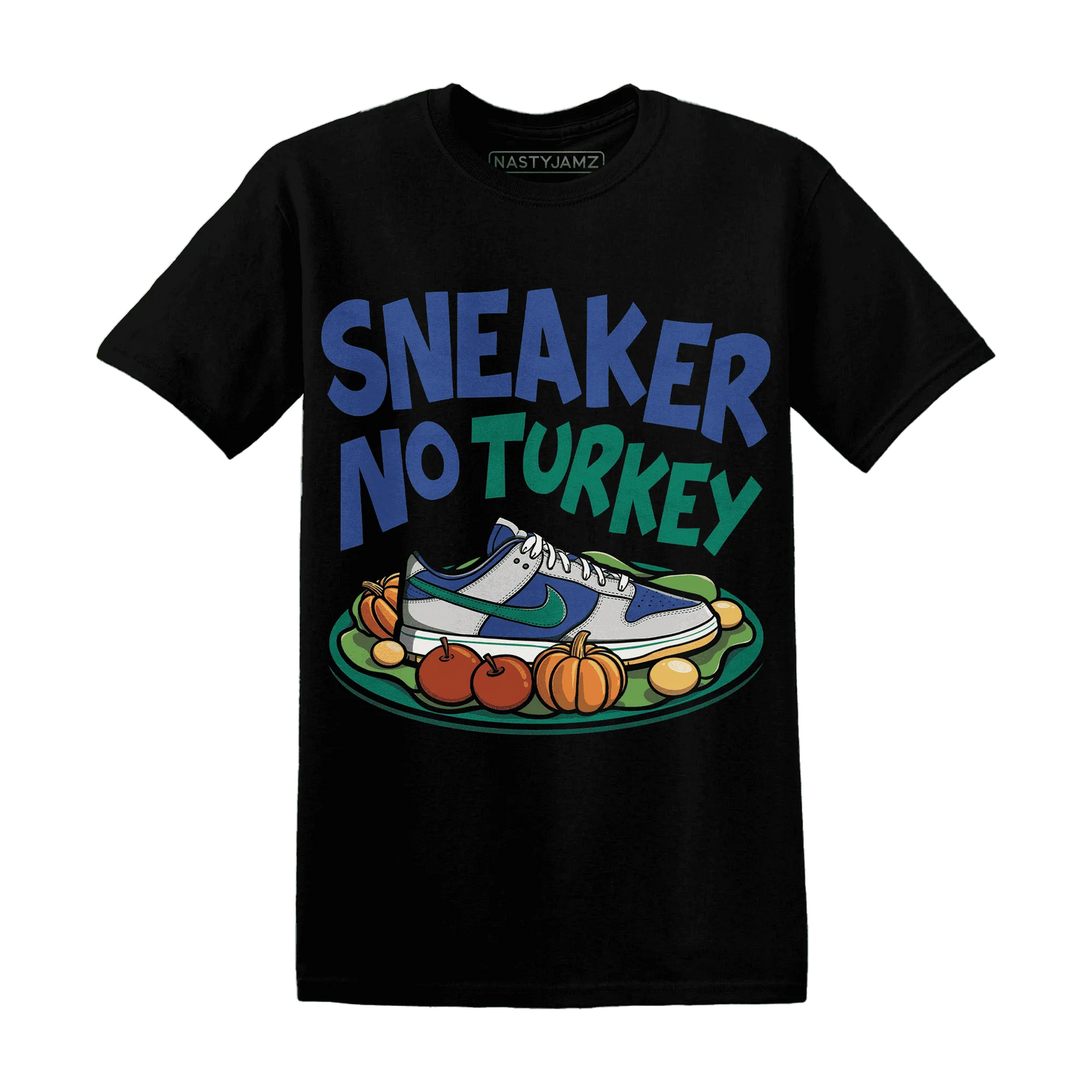 Dunk-Hyper-Royal-Malachite-NastyJamz-T-Shirt-Match-Sneaker-No-Turkey