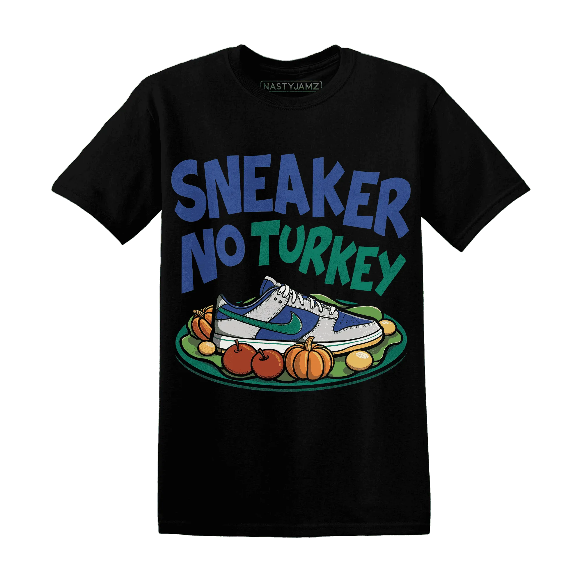 Dunk-Hyper-Royal-Malachite-NastyJamz-T-Shirt-Match-Sneaker-No-Turkey