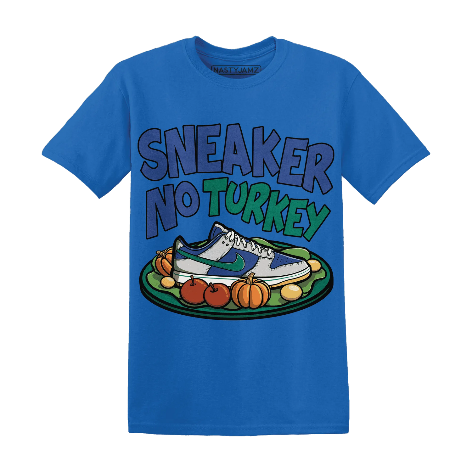 Dunk-Hyper-Royal-Malachite-NastyJamz-T-Shirt-Match-Sneaker-No-Turkey